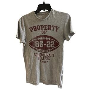 Schoolcraft College Michigan Property Of Gray T-shirt  Cedar Wood State XS small